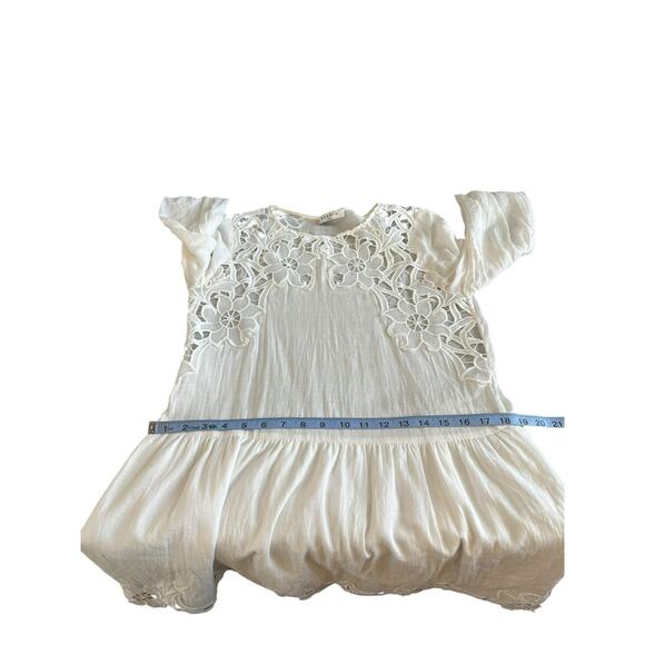Sandro Paris Dress Basic White Floral Cutout Ethereal Elegance Angelcore Small - Picture 11 of 13